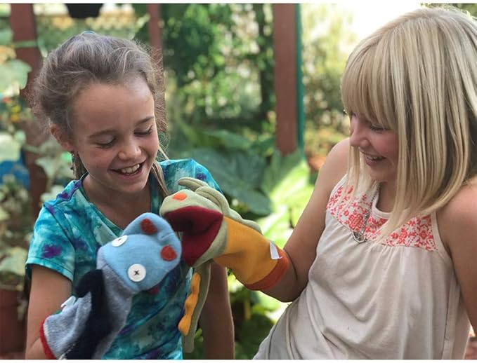 Cate & Levi - Fleece Hand Puppet - Handmade in Canada - Great for Storytelling (Dragon)