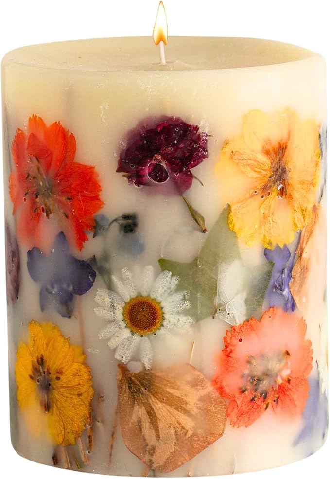 Rosy Rings Spring Decor Essence of Spring Botanical Candle | Aromatherapy Long Lasting Candles Home Gifts Notes of Hyacinth, Honeysuckle, Rose, Cyclamen, Orange Flower Aroma Burn Time 120 Hours 5.5" H