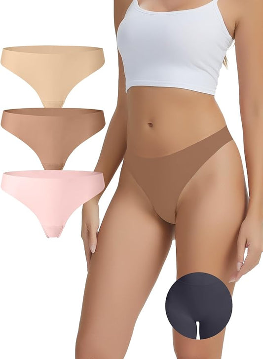 Seamless Camel Toe Thongs for Women No Show Thong Panty Liners Invisible Breathable Camel Toe Concealer Underwear