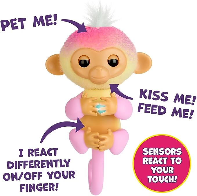 Fingerlings 2023 Interactive Baby Monkey Nursery Playset – Jas with 2-in-1 Cradle and High Chair, and 6 Accessories (Ages 5+)