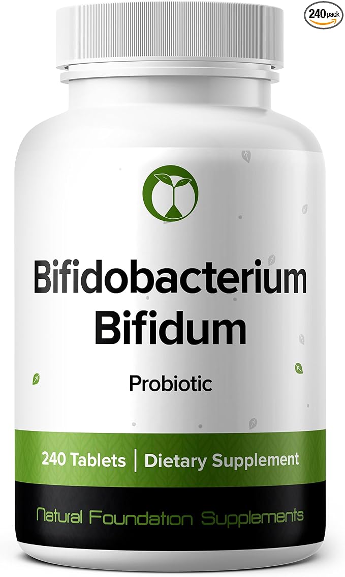 Bifidobacterium Bifidum Probiotic 240 Tablets (4 Month Supply) – Researched Strain – 3 Billion CFU – Digestive Health & Gut Comfort – GMP Certified (240, Bifidobacterium Bifidum)