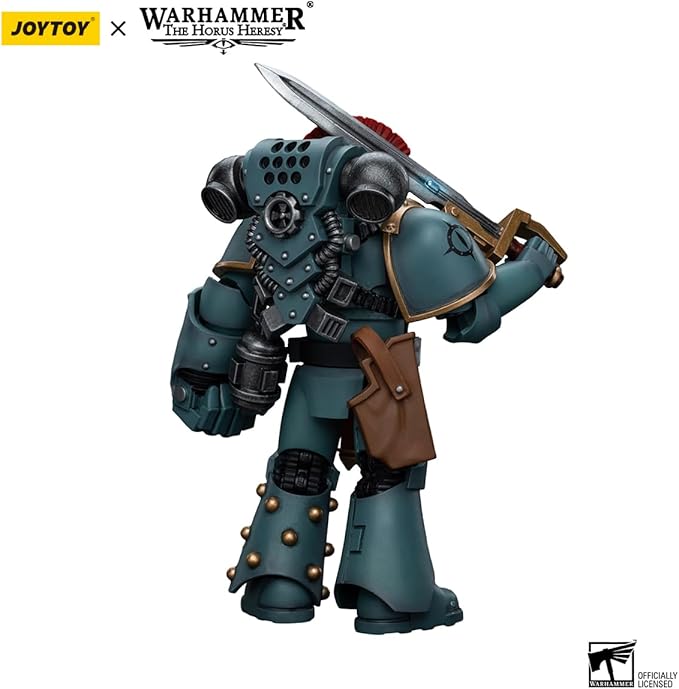 Joytoy Warhammer The Horus Heresy Sons of Horus 1:18 Action Figure Mecha Joy Toy MKIV Tactical Squad Sergeant with Power Fist Collection Model Anime 4.88 inch