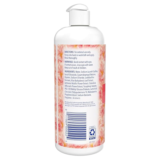 Vagisil Feminine Wash for Intimate Area Hygiene, Scentsitive Scents, pH Balanced and Gynecologist Tested, Peach Blossom, 16.9 oz with Pump