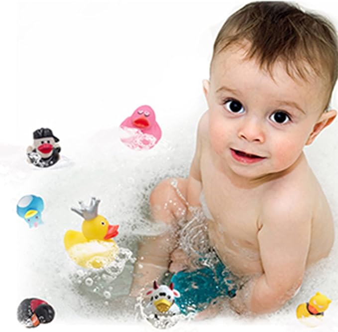 XY-WQ 50 Pack Rubber Duck for Jeeps Ducking - 2.3 Inch Bulk Floater Duck for Kids - Baby Bath Toy Assortment - Party Favors, Birthdays, Bath Time, and More (50 Varieties)