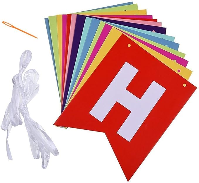 Fecedy Colorful Happy Birthday Banner Bunting