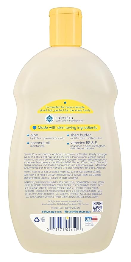 Baby Magic Moisturizing Hair & Body Wash, 16.5 Fl Oz | Moisturizing, Made with Calendula, Tear Free