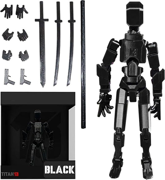 Assembly Completed T13 Action Figure, Titan 13 3D Printed Action Figure, 3D Printed Titan13, Assembled Dummy 13 Lucky 13 Toy Figure