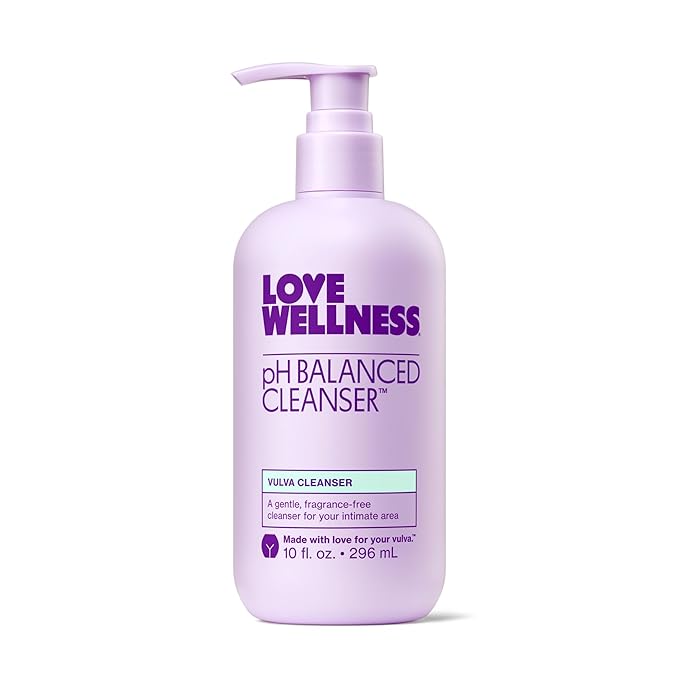 Love Wellness pH Balanced Cleanser | Feminine Vulva Wash for Intimate Health & Hygiene | Fragrance-Free, Non-Irritating & pH Matched | With Aloe Vera & Calendula for Sensitive Skin | 10 Fl Oz