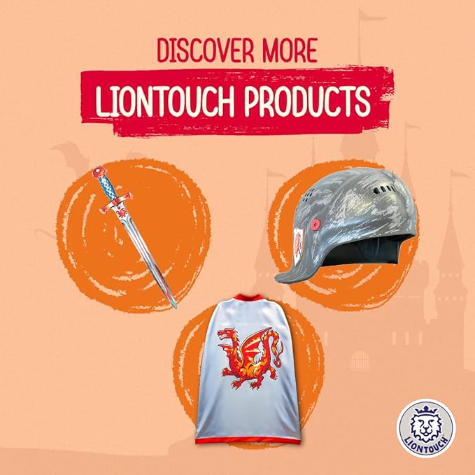 Liontouch Amber Dragon Knight Shield | Medieval Pretend Play Foam Toy for Children Ready for Adventures in The Kingdom | Safe Weapons & Battle Armor for Kid’s Dress Up, Roleplay & Royal Costumes