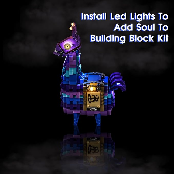 Vaodest Led Light for Lego 77071 Fortnite Supply Llama Blocks Model,Design and Configuration Compatible with Model 77071(Led Light Only, Not Building Block Kit)