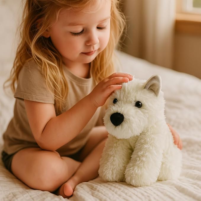 Adorable West Highland White Terrier Dog Plush Toy - 8.6" Soft Stuffed Animal Toy, Kid's Best Friend