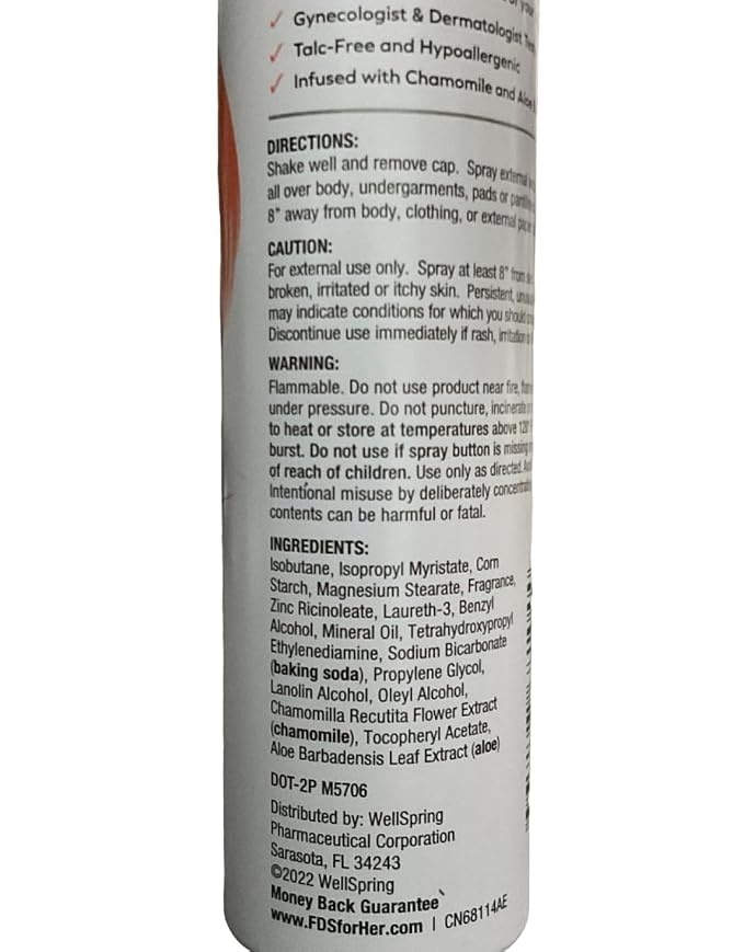 Feminine Discreet Sensual White Blossom Deodorant Spray, 2 Ounce -- 12 per case.