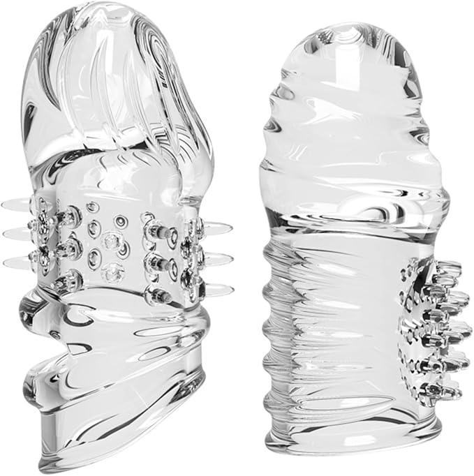 Male Trainer Thread Insulation Sleeve Transparent Soft Simulation Mushroom Head Penis Ring for G-spot Stimulation