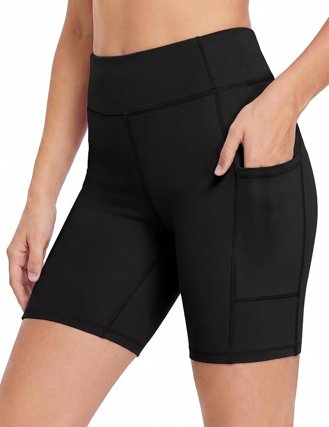 Zaclotre Girls Bike Shorts with Pockets Kids 5" High Waisted Yoga Workout Athletic Running Volleyball Spandex Shorts