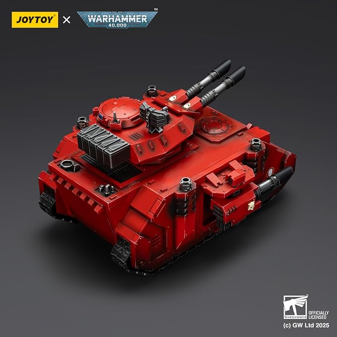 JOYTOY Warhammer 40K Blood Angels Predator Annihilator with Twin Lascannons 1:18 Scale Action Figure Mecha Joy Toy Collection Model 10in