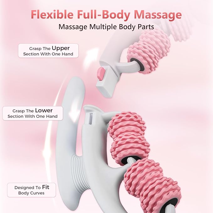 Cellulite Massage Tool - Lymphatic Drainage Tool for Deep Tissue Fascia Massage - Muscle Roller for Legs & Buttocks, Anti-Cellulite Massager for Body Contouring and Skin Smoothing.