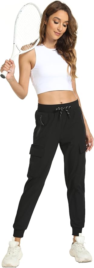 Women's Joggers Cargo Pants Lightweight Quick Dry Hiking Running Pants for Athletic Casual & Outdoor