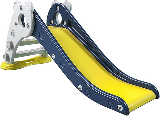 Toddler Slides for Age 1-3 Kids Baby Plastic Slides Indoor Playset Outdoor Playground Climber Freestanding Playset Game with UP and Slides Navy