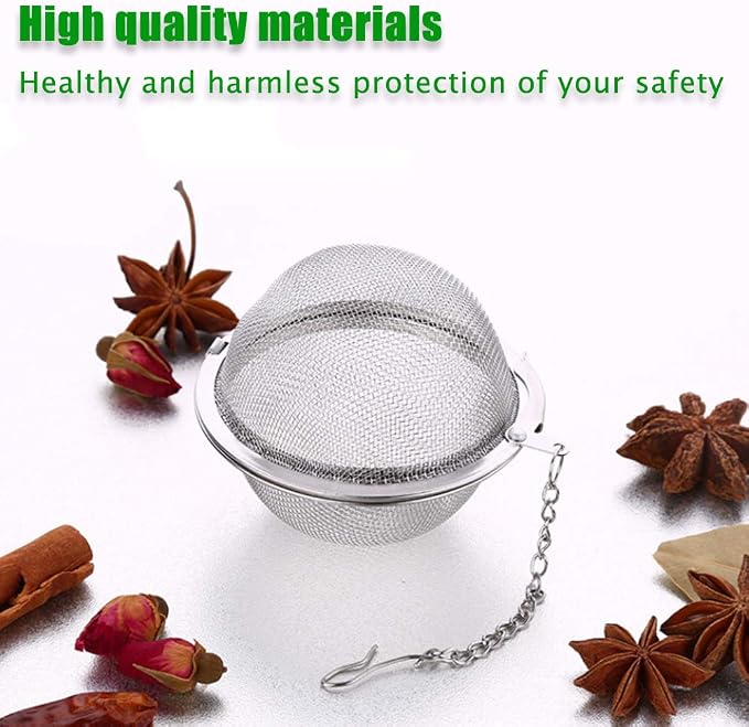 Loose Leaf Tea Steeper, Tea Ball Infusers for Loose Tea,Extra Fine Mesh Tea Strainer Tea Diffusers,Stainless Steel Tea Filter for Brew Leaf Tea Flavoring Herbal Spices Seasonings (20)