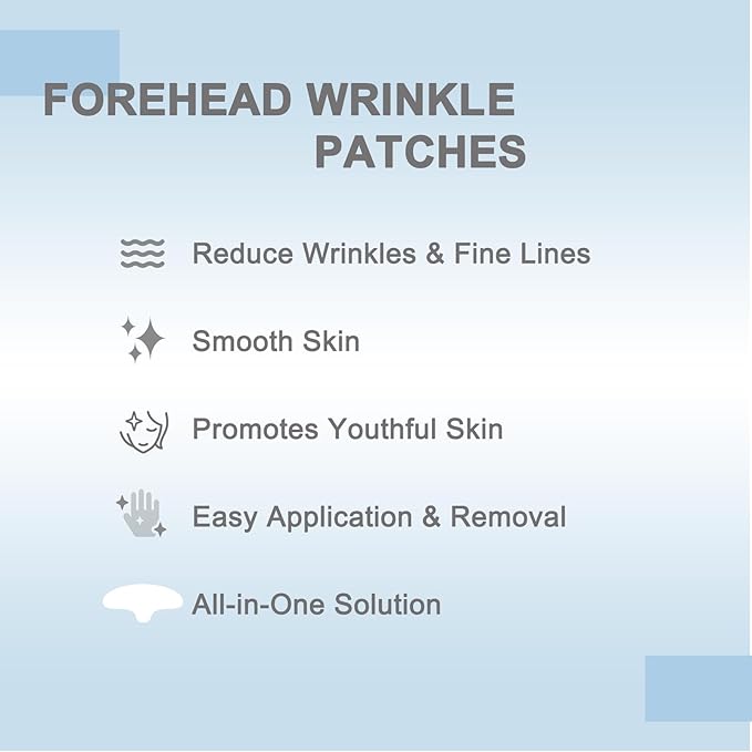 Forehead Wrinkle Patches, 15 PCS Face Tape for Wrinkles, Kinesiology Tape for Face, Facial Myofascial Lift Tape for Frown 11's Lines, Fine Lines Between Eyebrow Wrinkle Patches