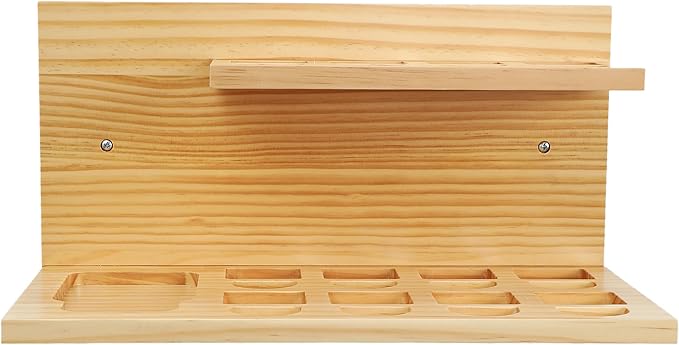 Floating Shelves for Little Tikes Story Dream Machine,Wall Shelf for Little Tikes Projector Books Audio Play Character Storage Tray Organizer for Toddlers and Kids Girls Boys,Pine(Natural Wood)