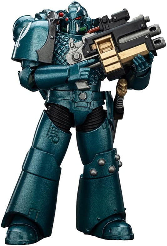 JOYTOY Warhammer The Horus Heresy Alpha Legion Headhunter with Banestrike Combi-Bolter and Power Dagger - 1:18 Scale 4.72in Action Figure Mecha Joy Toy Collection Model