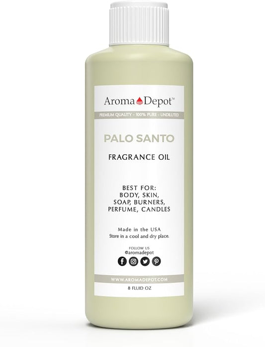 Palo Santo 8 oz. Fragrance Oil I Perfume I Skin Oil I Scented Oil. DIY Projects Such as Candles, Bath Bombs, Body Butters, Creams & Lotions. Few Drops in The Diffuser, Burners, or Warmers.