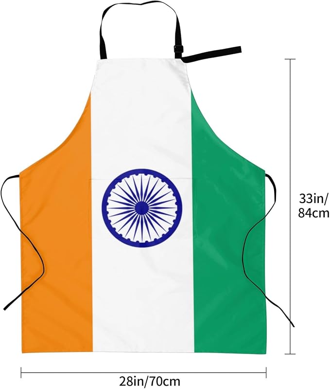 Cute Flag Kitchen Cooking Aprons for Women Men Adjustable Patriotic Flag Apron with 2 Pockets for Home Kitchen Garden