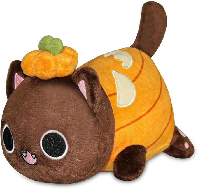 Halloween Pumpkin Memeow Stuffed Animal Cat Plush Pillow for Kids Birthday - Cats Plush Figures Toys with Collection ＆ Decoration