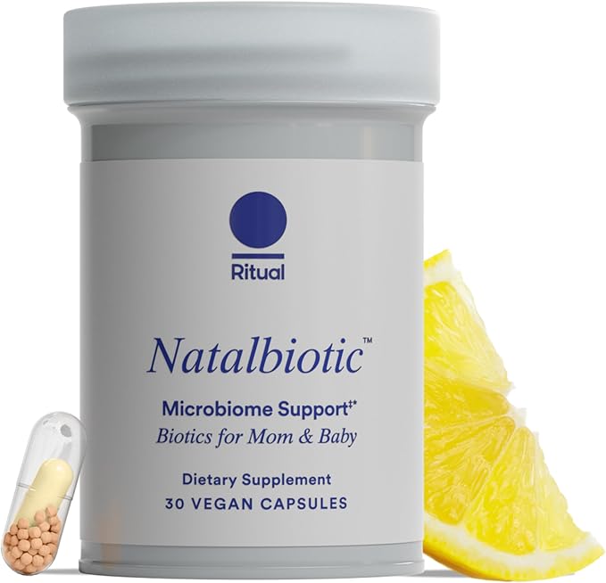 Ritual Natalbiotic Prenatal Probiotic for Women - 30 Capsules - 30 Servings | Support Microbiome, Gut, Digestive, Vaginal, and Baby’s Immune Health** - Trying, Pregnancy, Postpartum - Vegan - Citrus