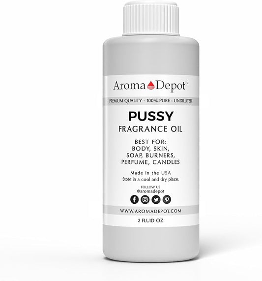 Aroma Depot Pussy Perfume/Body Oil (7 Sizes) Our Interpretation, Premium Quality Uncut Fragrance Oil Floral Scent (2 Ounce Plastic Bottle (60ml))
