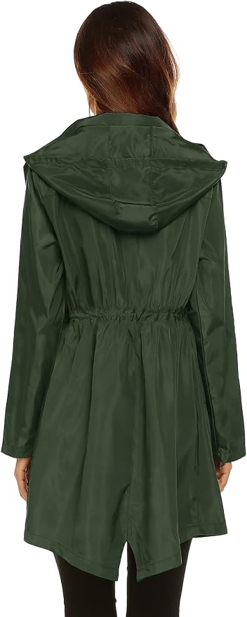 Lomon Women Waterproof Lightweight Rain Jacket Active Outdoor Hooded Raincoat