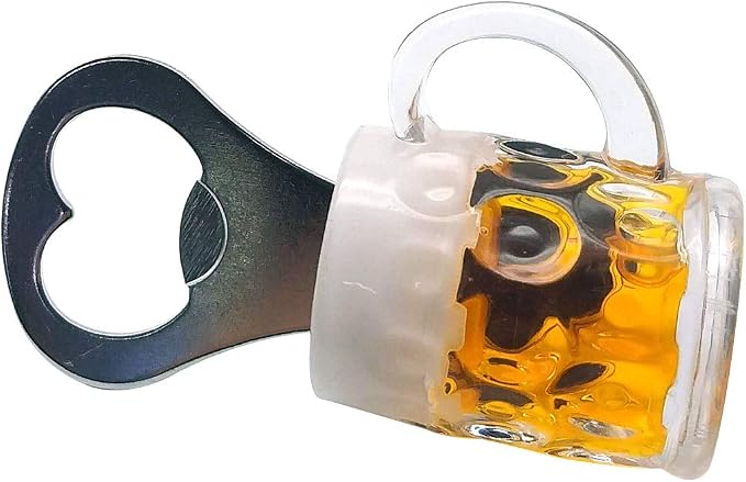 Creative Acrylic Beer Bottle Opener Beer Mug Shape Bottle Opener Kitchen Accessories Fridge Magnets (C)