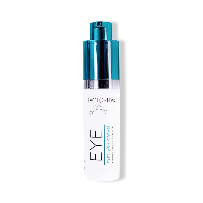 FACTORFIVE Eye and Lash Cream with Human Derived Apidose Stem Cell Growth Factors for Anti Aging, Crows Feet Reduction, and Under-Eye Bags 0.16fl oz/5ml