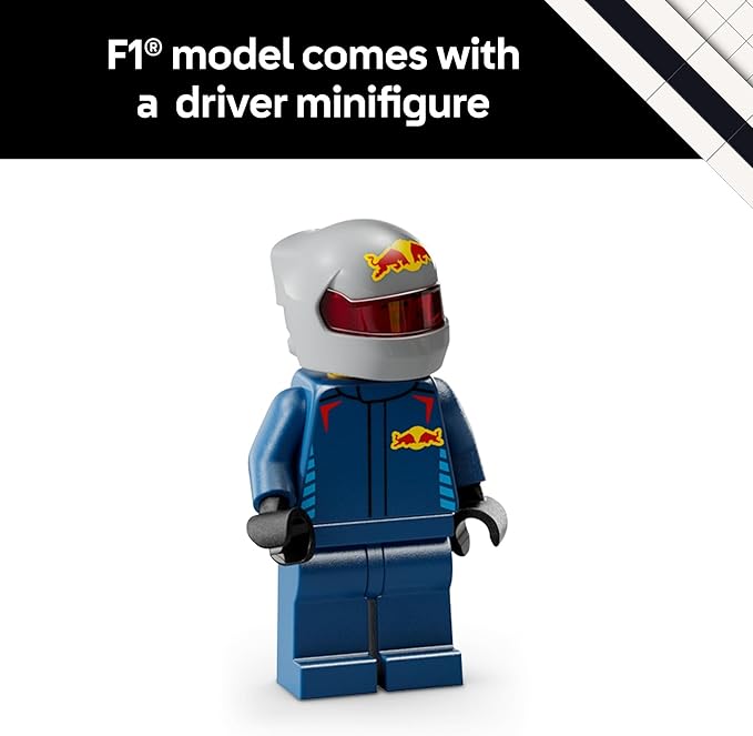 LEGO Speed Champions Oracle Red Bull Racing RB20 F1 Race Car Model Kits - Building Set for Adults, Ages 18+ with Realistic Features - Red Bull F1 DIY Crafts for Display - Gift Idea for Fans - 77243