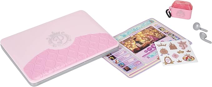 Disney Princess Style Collection Laptop with Phrases, Sound Effects & Music! Girls Toy Pretend Laptop
