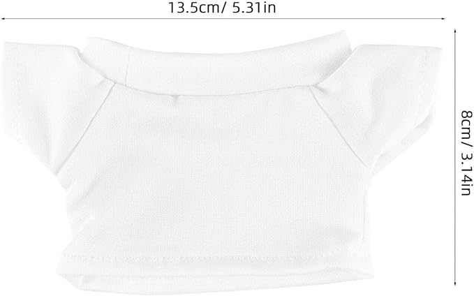 UPKOCH Bear T-Shirt for Dolls 6pcs Set Soft Cotton Easy to Wear for Parties and Weddings