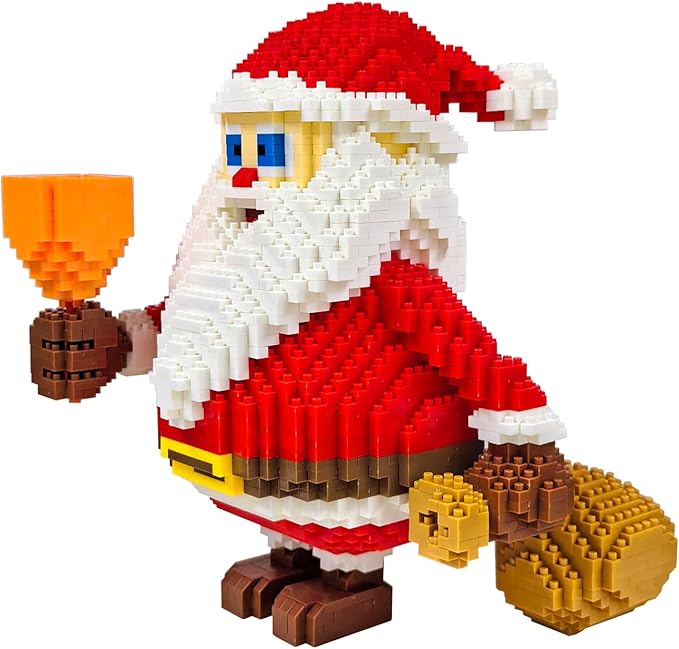 Building Bricks 2500+ Pieces Set - Classic Cartoon Characters Building Blocks - Mini Building Block for Boys Girls & Adults (Santa Claus), Redpro