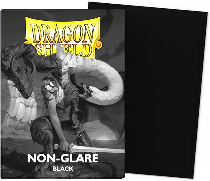 Dragon Shield | Standard Size Card Matte Sleeves | 100 CT - Non Glare Smooth & Tough Premium TCG Sleeves | Compatible with Pokemon, Flesh & Blood, One Piece & Magic the Gathering | Black
