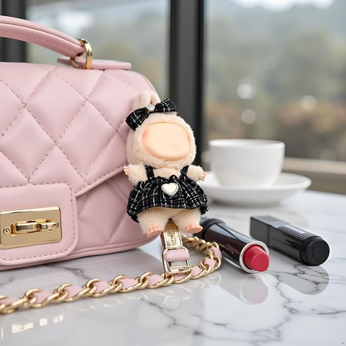 Doll Clothes Set for 6.7-inch/5.9-inch Dolls - Luxury Chic High-End Fashion Outfit with Suitable Accessories, Ladylike Elegance Black (No Dolls)