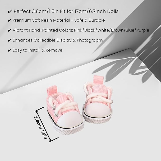 Clothes Set for Dolls Accessoriess (No Doll), Cute Kawaii Outfit Set 5 Pieces for 15cm 17cm Doll, Dress Up Doll Clothing Set Replacement with Hat Glasses Sweater Shoes