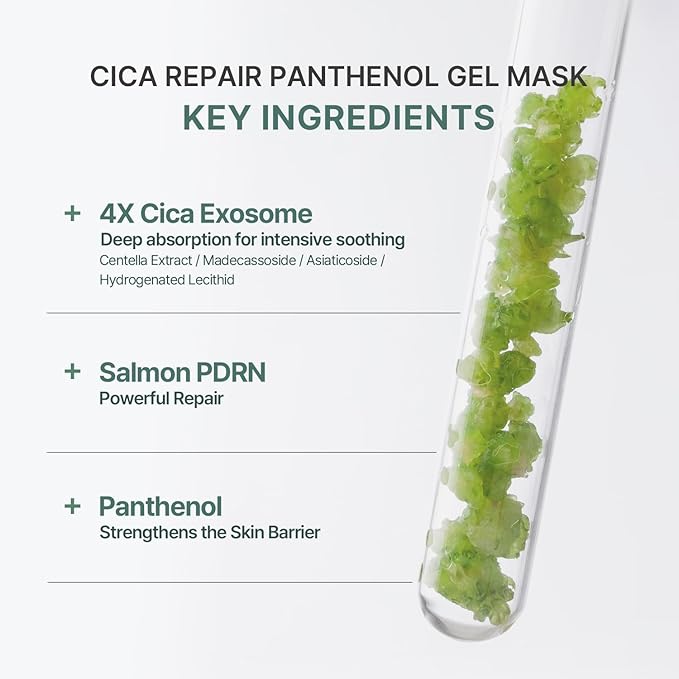 AROCELL Cica Hydrogel PDRN Mask 7 Facial Sheet with Panthenol & Centella Asiatica, Cooling Hydrogel Face Mask for Soothing Calming Hydrating Moisturizing Sensitive Skin Korean Skincare, 25gx7ea