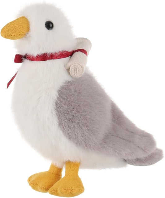 Apricot Lamb Messenger Seagull Plush Stuffed Animals for Kids, Soft Cute Plush Toys for Baby Girl and Boy, Fluffy Messenger Seagull Grey