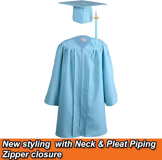 OSBO GradSeason Unisex Matte Kindergarten Graduation Gown Cap Tassel Set 2025