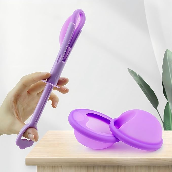 Menstrual Cup Applicator - Inserts Like A Tampon - Every Woman Can Now Use Period Cups - Perfect for Long Nails -Compatible with Most Cups and Plates on The Market - Travel Case
