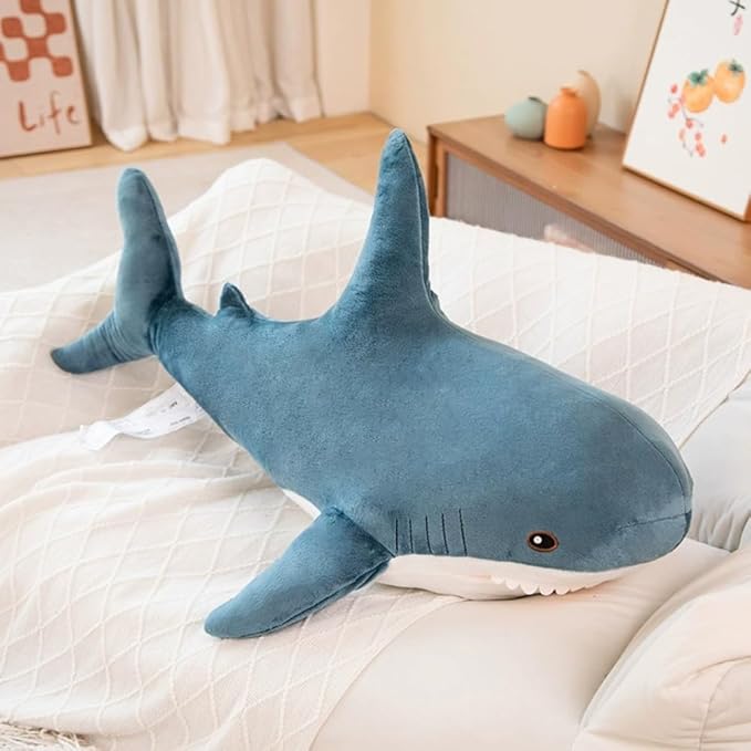 31.5-inch Plush Shark Toy Pillow, Giant Shark Stuffed Animal,Soft Shark Cushion Pillow Shark Plush Pillows,Chubby Stuffed Shark Toy - Children s Boys and Girls Room Decoration Bedtime Gift