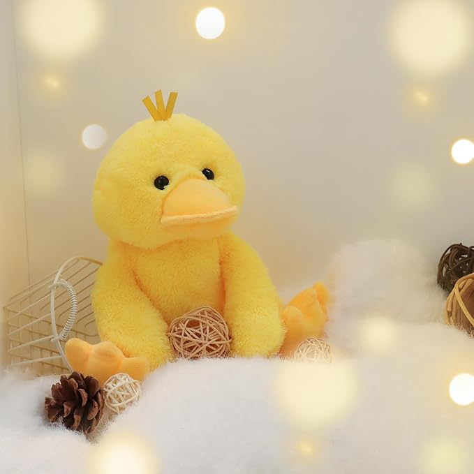 Apricot Lamb Toys Plush Yellow Duck Stuffed Animal Soft Cuddly Perfect for Child (Velvet Duck,12 Inches)