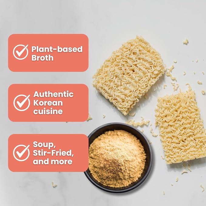 Korean Chicken Ramen Soup Powder - Instant Ramen Soup Seasoning Chicken Flavor, Umami Flavor, 5.29oz pack, product of Korea | korean chicken ramen seasoning, vegan soup powder, 5.29 oz pouch, no msg, mild umami broth, noodles rice hot pot