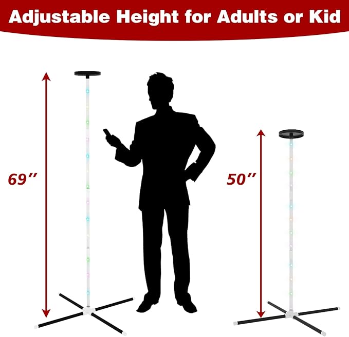 Outdoor Games Yard Games for Adult Family Kids, 2 in 1 Limbo Games with Led Light, Perfect for Camping, Beach, Lawn
