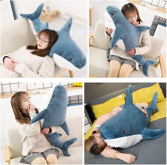 40 inch Shark Stuffed Animal Toy,Stuffed Animal Sharks,Plush Shark Toys,Soft Cushion Pillow Plush Pillow,Room Decoration for Boys and Girls Plushies for Kids